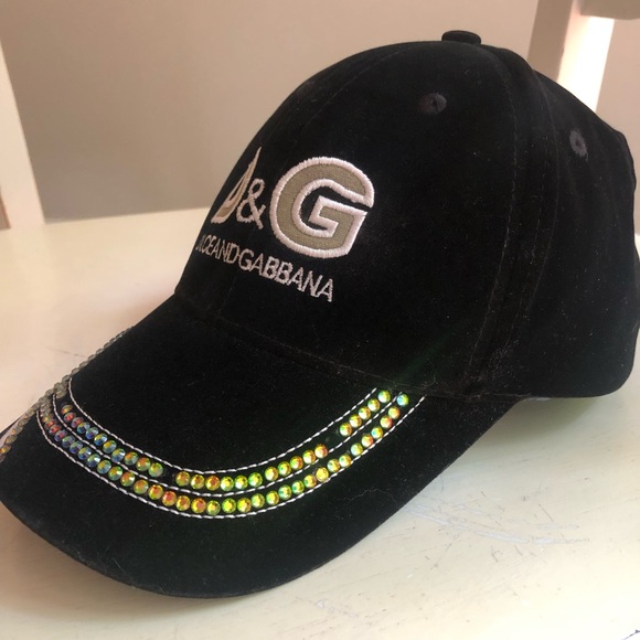 Vintage 90’s Dolce & Gabbana Velour or Velvet Logo Cap. main image 8